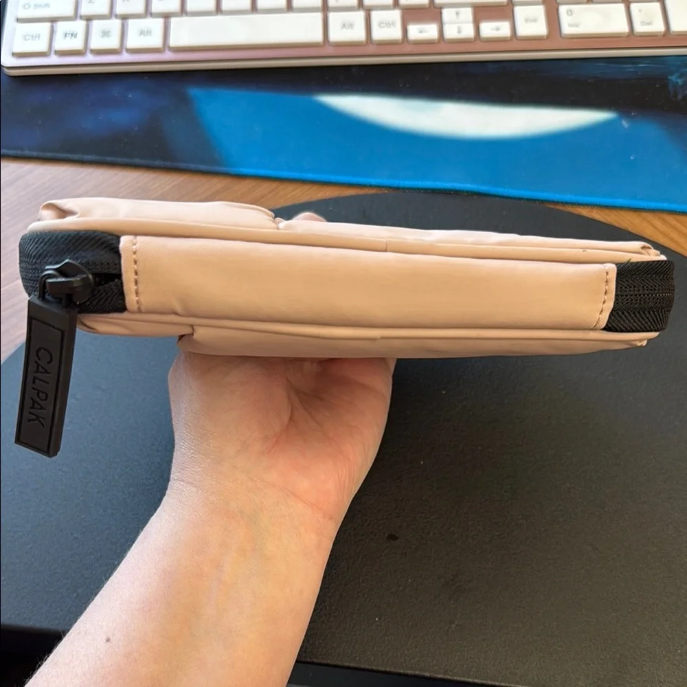 Calpak passport wallet in rose quartz - Picture 3 of 4